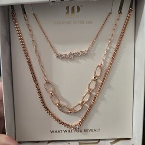 BP Rose Gold and Silver Necklace Trio
